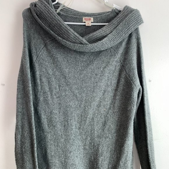 Mossimo Supply Co. Gray Off The Shoulder Sweater - Picture 5 of 5